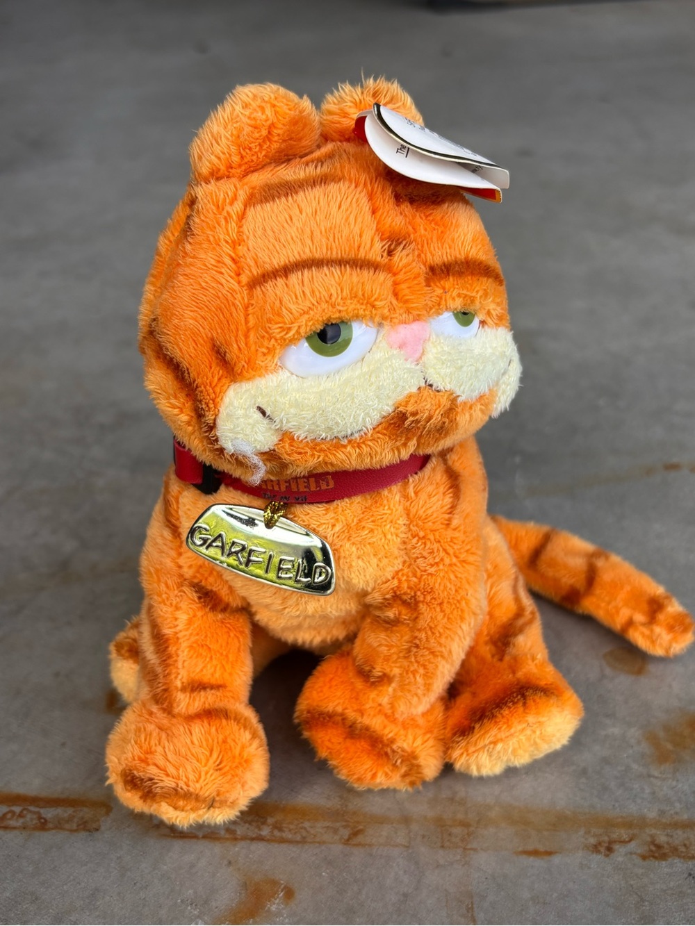 Vintage Garfield TY Beanie Babies Plush 90s Cartoon Collectible Orange Cat